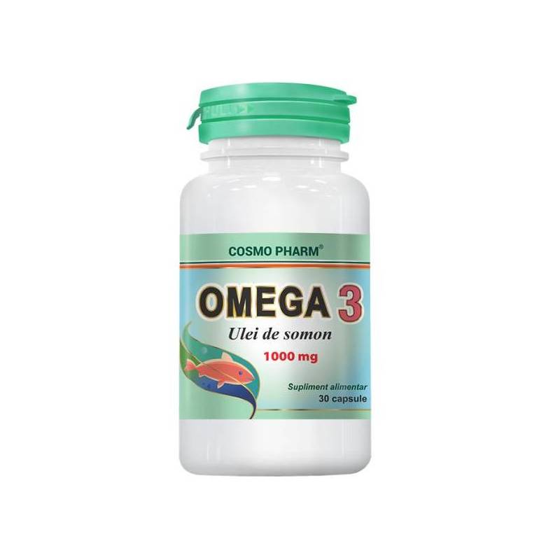 Omega 3 Ulei de Somon, 1000mg, 30cps - Cosmo Pharm