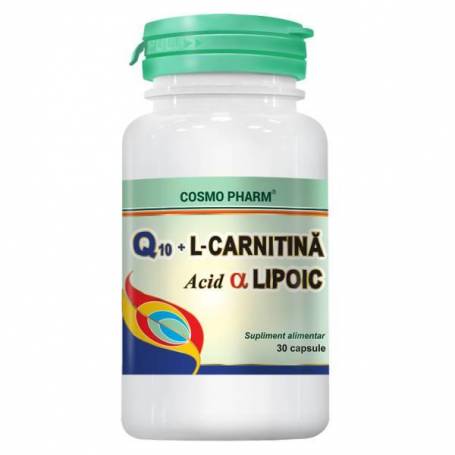 Q10,  L-Carnitina si Alfa Lipoic, 30cps - Cosmo Pharm