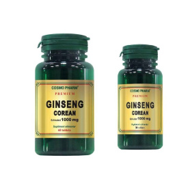 Ginseng Corean, 1000mg, 60 tablete si 30 tablete- Cosmo Pharm