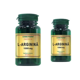 L-Arginina, 1000mg, 60 tablete si 30 tablete- Cosmo Pharm