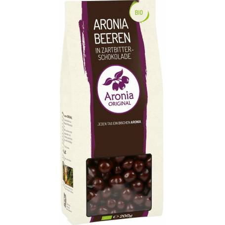 Fructe de aronia glazurate cu ciocolata, 200g - Aronia Original