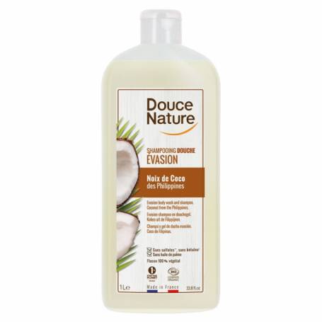 Sampon-dus Evasion, cu nuca de cocos, 1L - Douce Nature