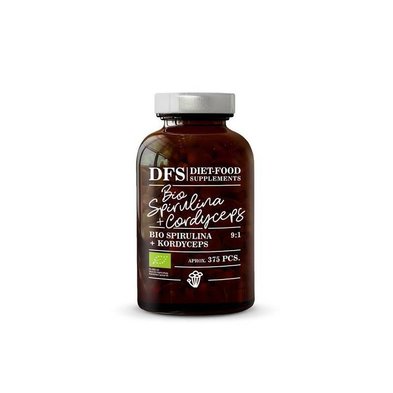 Spirulina si Cordyceps, eco-bio, 375 tablete - Diet Food