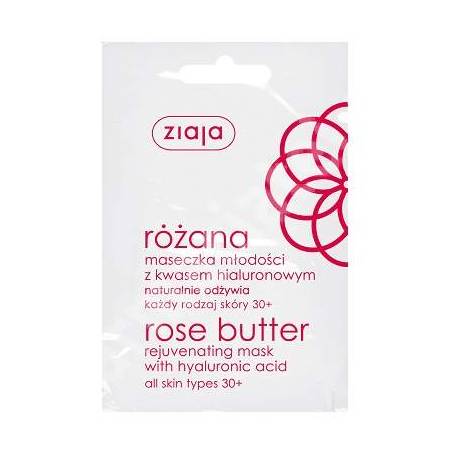 Masca reintinerire cu acid hialuronic 30+, Rose Butter, 7ml, - Ziaja