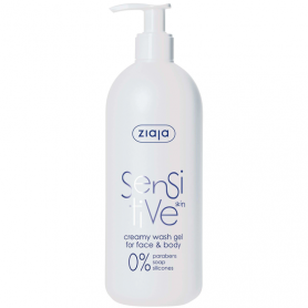 Gel de curatare cremos pentru  fata si corp, Sensitive, 400ml, - Ziaja