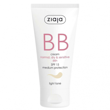 Crema nuanta light pentru piele sensibila SPF15, BB Cream, 50ml, - Ziaja