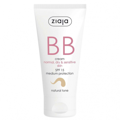 Cream pentru piele normală, uscată și sensibilă nunanta naturala, SPF15, BB Cream, 50ml, - Ziaja