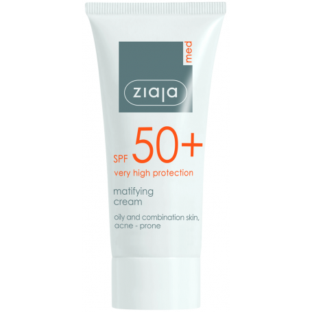 Crema matifianta fotoprotectoare SPF50 pentru ten gras si mixt, Ziaja Med, 50ml - Ziaja