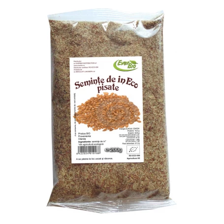 Seminte de in pisate eco 200g - EverBio