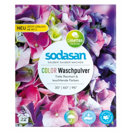 Detergent praf pentru rufe albe si colorate LIME, eco-bio, 1010g - SODASAN