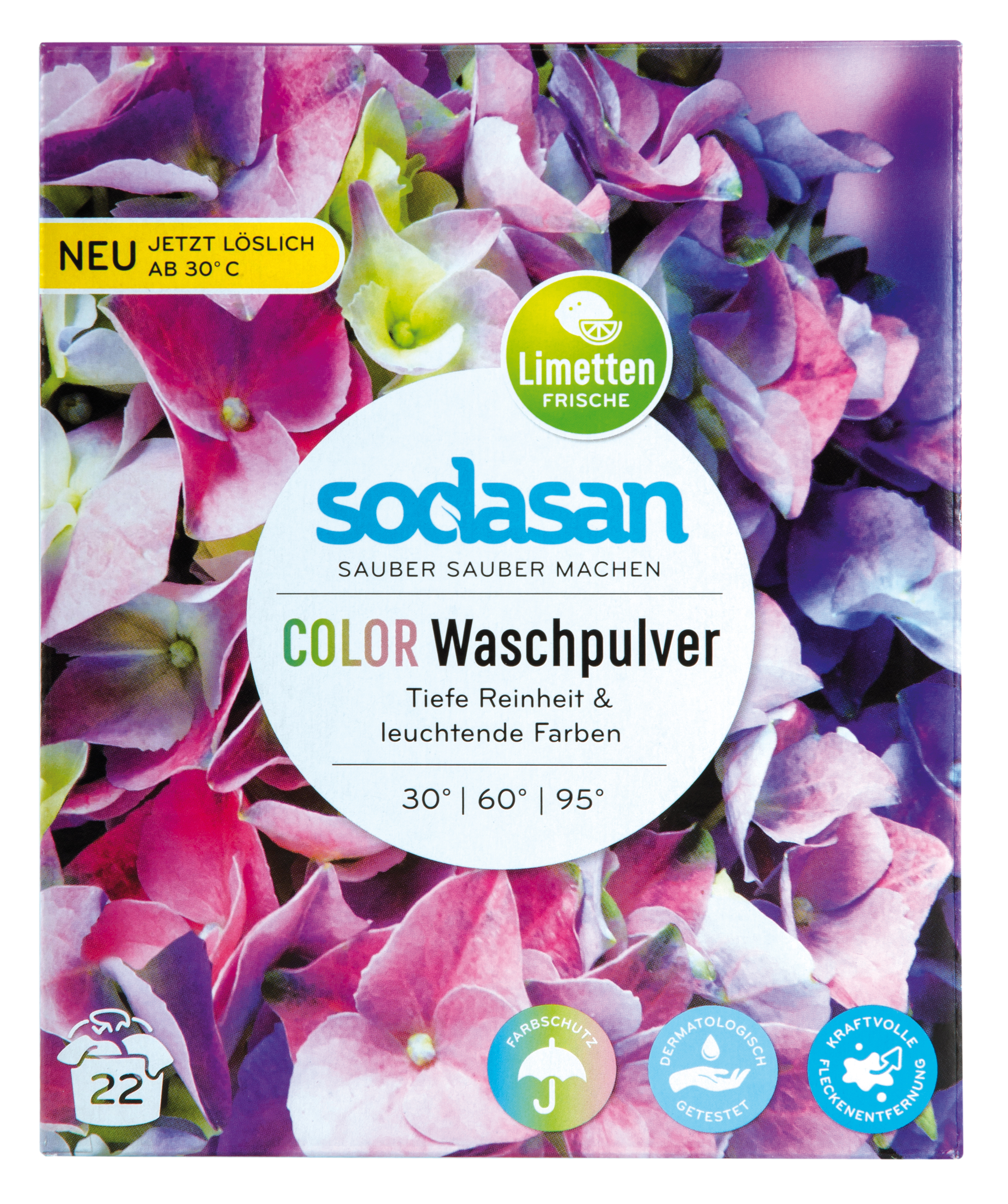 Detergent praf pentru rufe albe si colorate lime, eco-bio, 1010g - sodasan