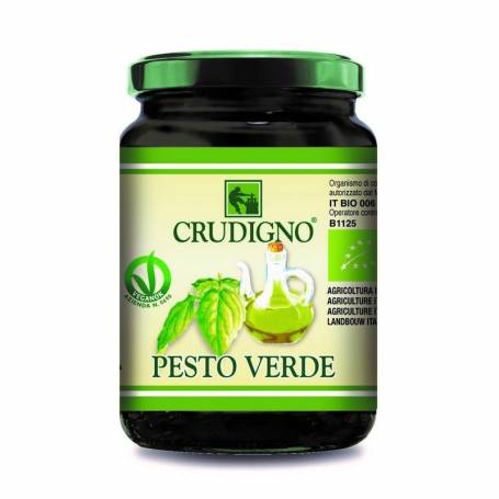 Sos pesto verde cu busuioc, eco-bio, 130g - Crudigno