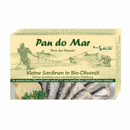 Sardine in ulei de masline, eco-bio, 120g - Pan do Mar
