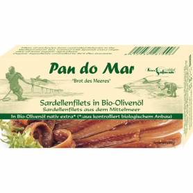 Anchoa file in ulei de masline, eco-bio, 50g - Pan do Mar