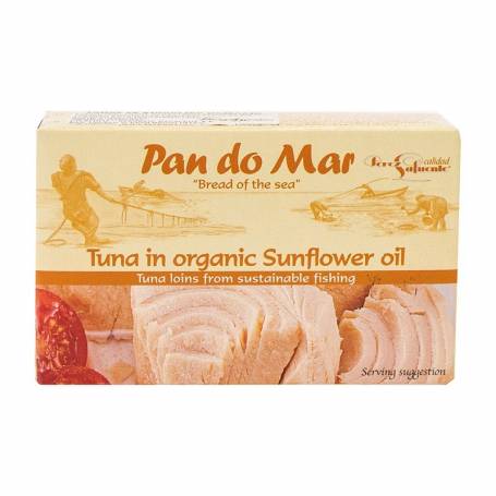 Ton in ulei de floarea soarelui, eco-bio, 120gr - Pan do mar