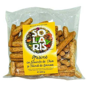 Grisine din faina integrala, quinoa si seminte chia, 100gr - Solaris