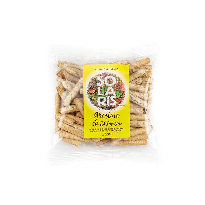 Grisine din faina integrala si chimen, 100g - Solaris