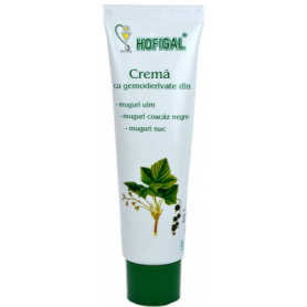 Crema Cu Gemoderivate Din Ulm, Nuc Si Coacaz 50ml - Hofigal