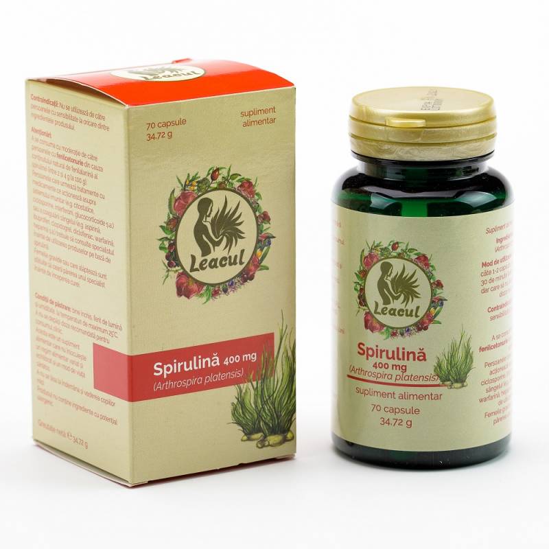 Spirulina, 400mg, 70cps - LEACUL