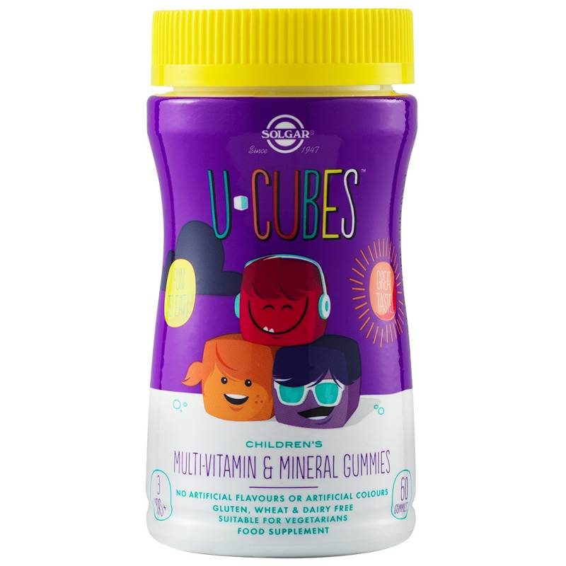 U-Cubes Multivitamine si Minerale pentru copii, 60jeleuri - SOLGAR