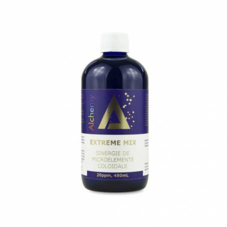 Extreme Mix, sinergie de aur, zinc si cupru coloidal 20ppm 20PPM, Alchemy, 480ml - AGHORAS