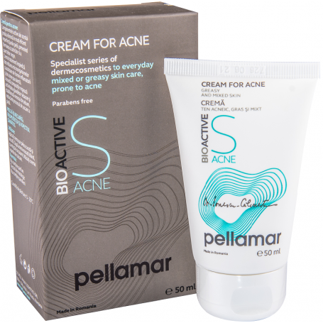 Crema pentru acnee Active S, eco-bio, 50ml - Pellamar
