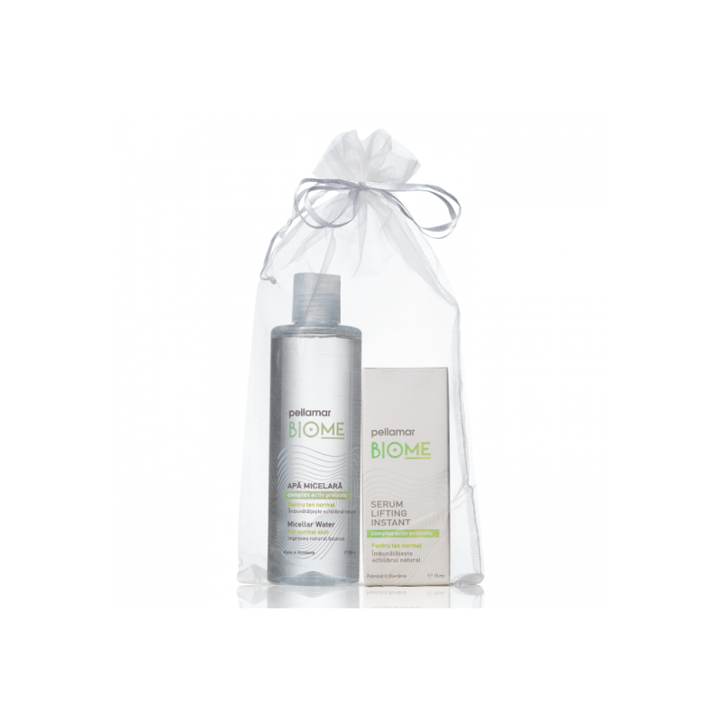 Set cadou Apa micelara pentru ten normal Biome, 250ml si Serum