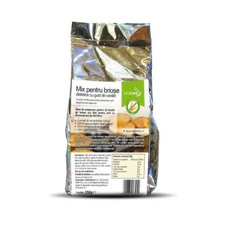 Mix pentru briose dietetice cu gust de vanilie, 150g - NoCarb