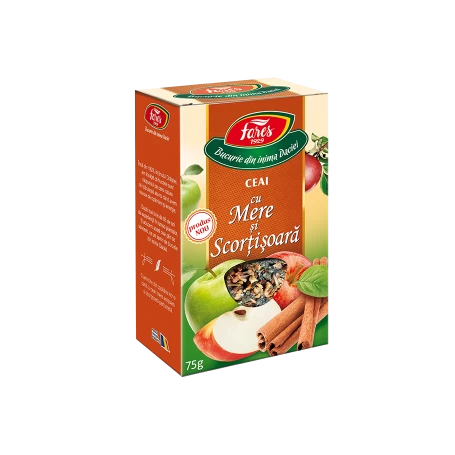 Ceai cu mere si scortisoara, vrac, 50g, Fares