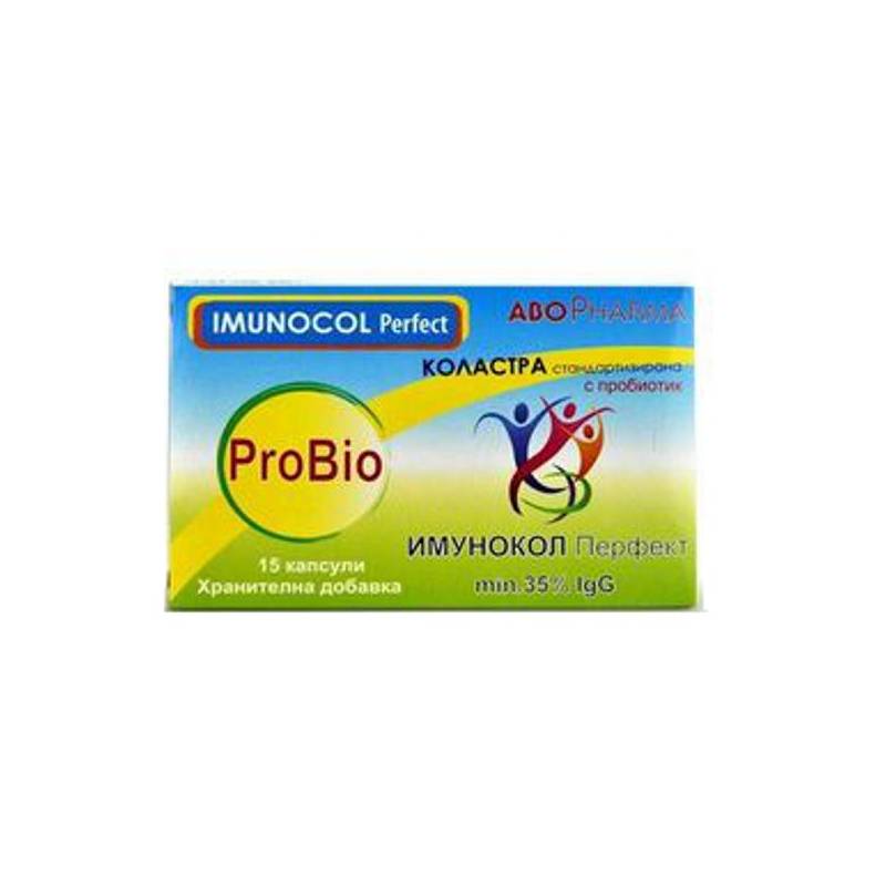 Imunocol Perfect colostru standardizat cu probiotice, 15cps -
