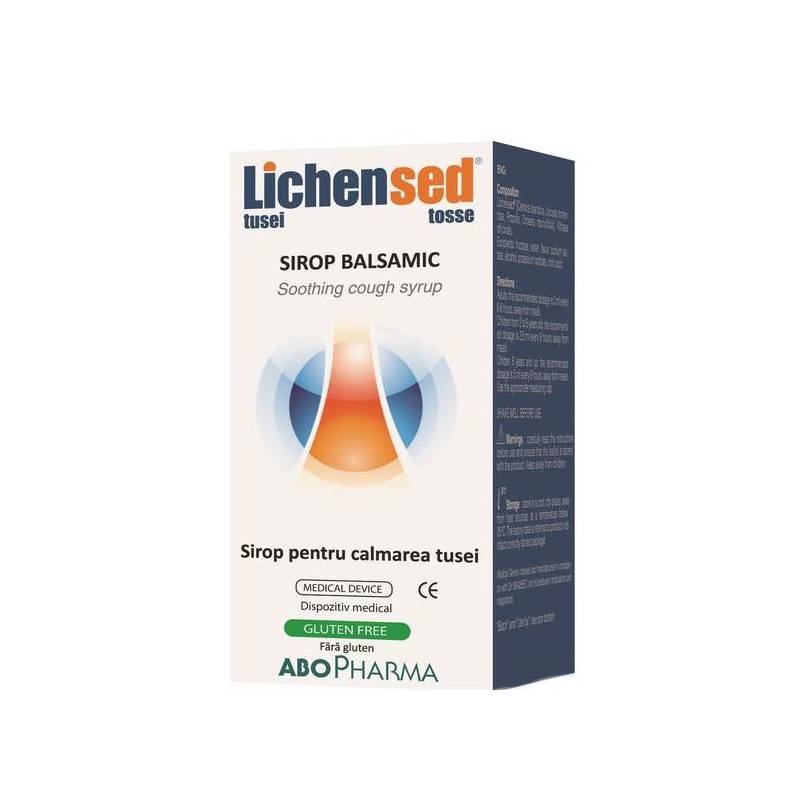 Lichensed sirop balsamic pentru calmarea tusei la adulti, 150ml -