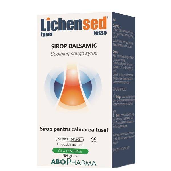 Abo Pharma Lichensed sirop balsamic pentru calmarea tusei la adulti, 150ml - abopharma