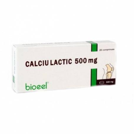 Calciu Lactic, 500mg, 20cpr - Bioeel