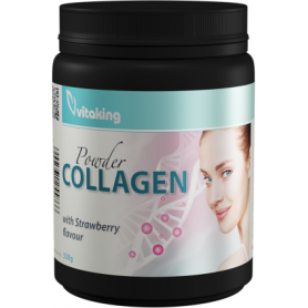 Colagen cu Vitamina C, Gust de Capsune, 330g - Vitaking