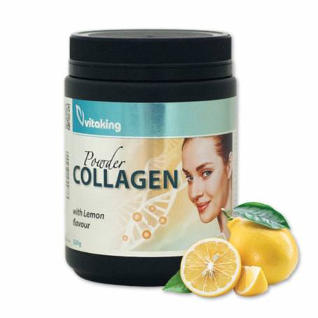 Colagen cu Vitamina C, Gust de Lamaie, 330g - Vitaking