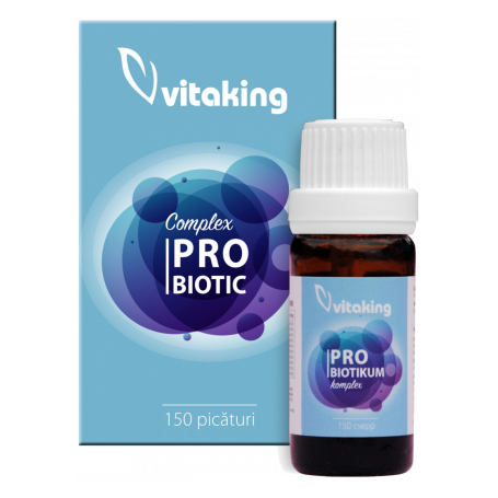 Complex Probiotic,10 tipuri de bacterii, 6 ml - Vitaking