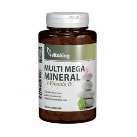 Complex multimineral cu vitamina D, 90cpr - Vitaking