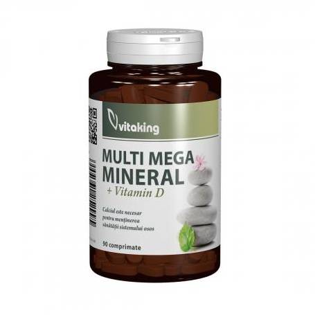 Complex multimineral cu vitamina D, 90cpr - Vitaking