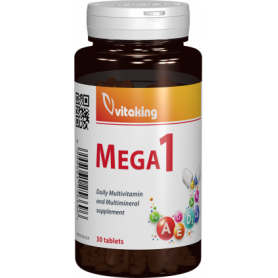 Mega 1 multivitamina cu minerale si folat, 30cpr - Vitaking