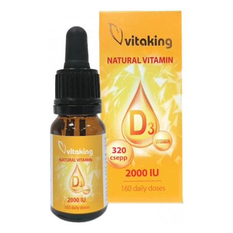 Picaturi De Vitamina D, 2000Ui, 10ml - Vitaking
