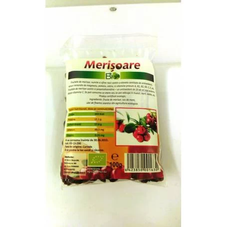 Merisoare confiate cu suc de mar 100g ECO-BIO - Deco Italia