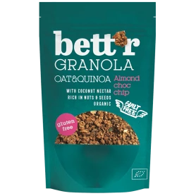 Granola cu migdale si ciocolata fara gluten, eco-bio, 300g - Bettr