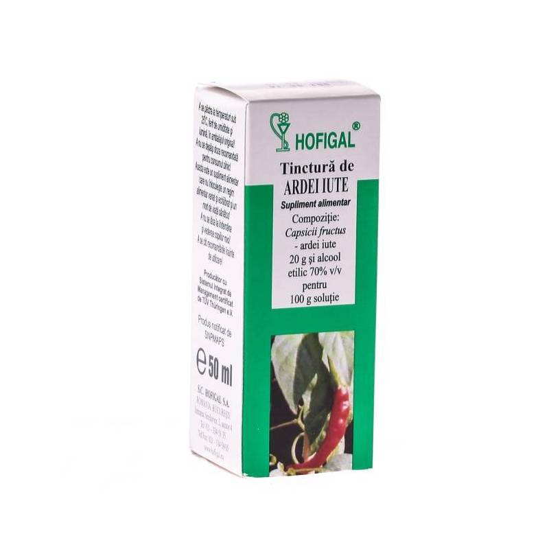 Tinctura Ardei Iute 50ml - Hofigal