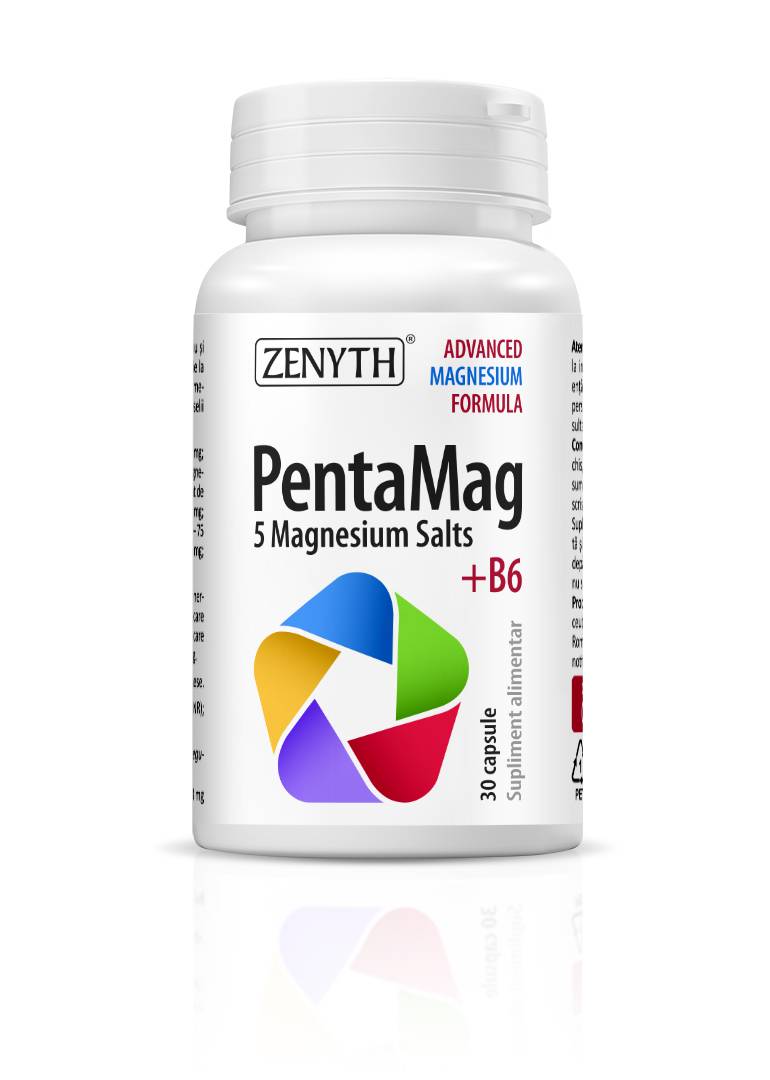 Pentamag, 5 forme de magneziu, 30cps- zenyth pharmaceuticals
