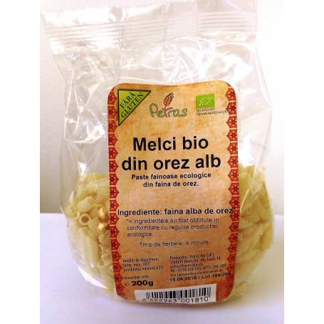 Melci din orez alb ECO-BIO fara gluten 200g - Petras