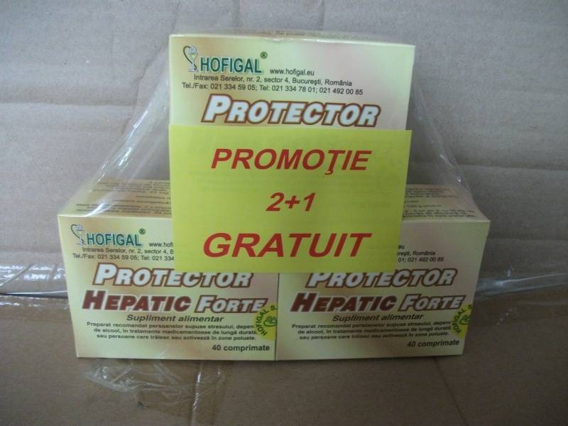 Protector hepatic forte 40cps 2+1 gratis- hofigal