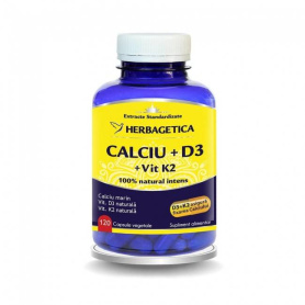 CALCIU + D3 + VITAMINA K2, Herbagetica