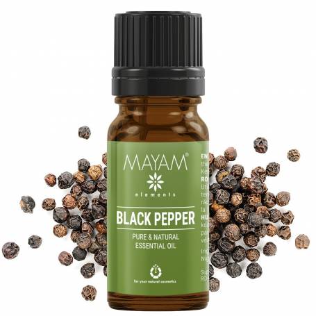 Ulei esential de Piper negru, 10ml - Mayam