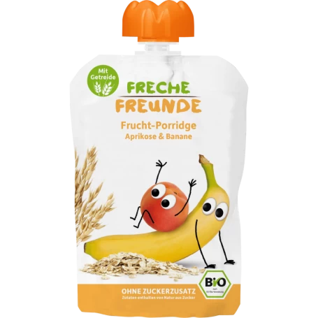 Porridge de ovaz cu caise si banane, eco-bio, 100g - Erdbar