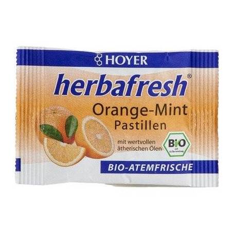 Herbafresh pastile respiratie proaspata cu menta si portocale, eco-bio, 17g - Hoyer